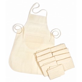 10 Children's Aprons, Cooking/Craft Apron, 50 x 40 cm Cotton