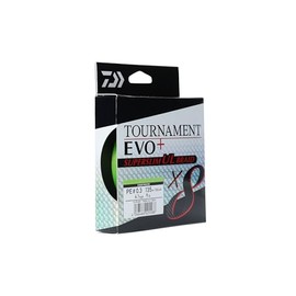 DAIWA Tournament X8 EVO+ Superslim UL, 135m, PE 0.5, 6.40kg, 14.0lb, Braided Fishing Line, Chartreuse