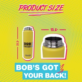 BOB THE COOLER CO - 26oz The Big Swig Double Wall Vacuum Insulated Water Bottle with Spout Lid, Made of Stainless Steel, Leak Proof, Great for Sports, Travel, & More