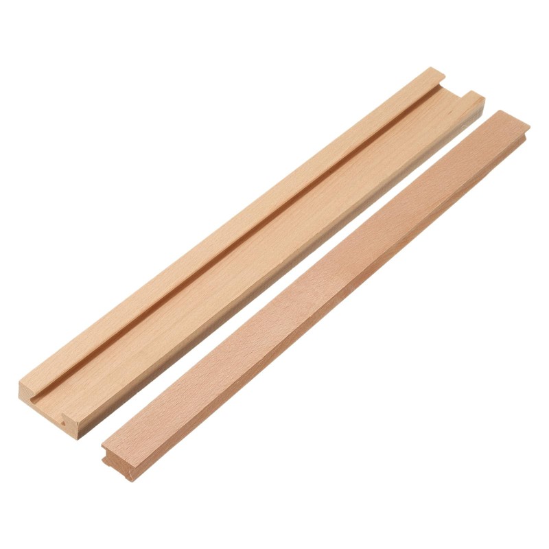 uxcell 1 Set Wooden Drawer Slides, Classic Wood Center Guide