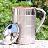 Stainless Steel and Copper Pitcher with Lid | Heavy Duty