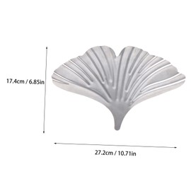 NUOBESTY 2PCS Metal Ginkgo Leaf Luxury Vintage Tabletop Decor Maintenance Desktop Accessory