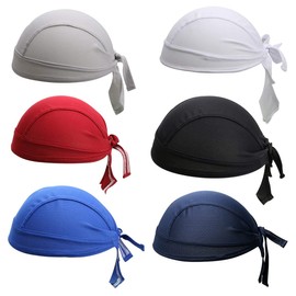 YESURPRISE 6Pcs/Set Skull Cap Quick Dry Adjustable Beanie Cap Bandana Pirate Scarf Head Wraps Dew Rap Sport Hat Cap for Cycling Motorcycle Running