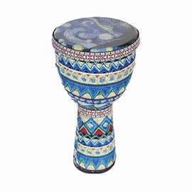 African Hand Drum 8 Inch Portable Djembe Drum Percussion Instrument with Colorful Art Patterns for Children Light Tambourine Early Childhood Enlightenment Musical Instruments