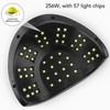 256W Nail Gel Curing Lamp Various Time Setting Detachable Bottom