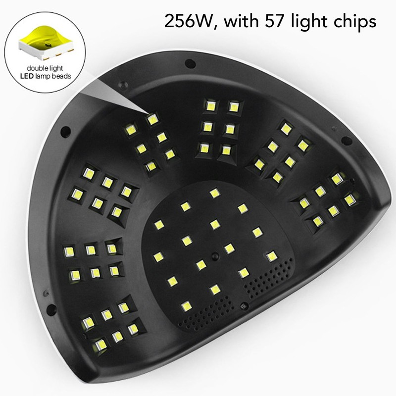256W Nail Gel Curing Lamp Various Time Setting Detachable Bottom