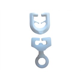 rewagi 100 T-gliders, curtain hooks and 8 locks for T-rails, clip-on hooks, folding hooks, white