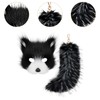 rockible Therian Mask and Tail Furry Tail Keychain Wolf Mask