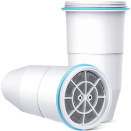 VIPHASES 2 Pack ZR-001 ZR-017 ZR-004 6-Stage Replacement Water Filters, Replacement for Pitchers and Dispensers, Advanced 0 TDS System to Removes 99.99% Lead, Chlorine, Fluoride, PFOA/PFOS