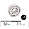BSSTORE 625-ZZ Ball Bearings 5 x 16 x 5 mm,