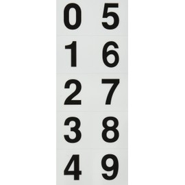 TRUSCO(トラスコ) 数字ステッカー 50×50 「0~9」連番 透明 1枚入 TSN-50-10-TM