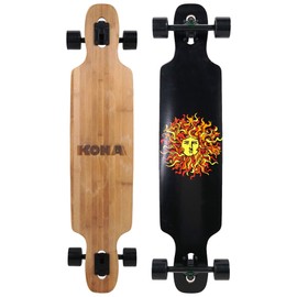 KONA SURF CO. Original Sun Series Cruiser Complete Skateboard for Kids and Adults in Mini Classic/Black sz:27in