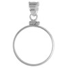 Sterling Silver Nickel Bezel Screw Top 21 mm Coin Edge