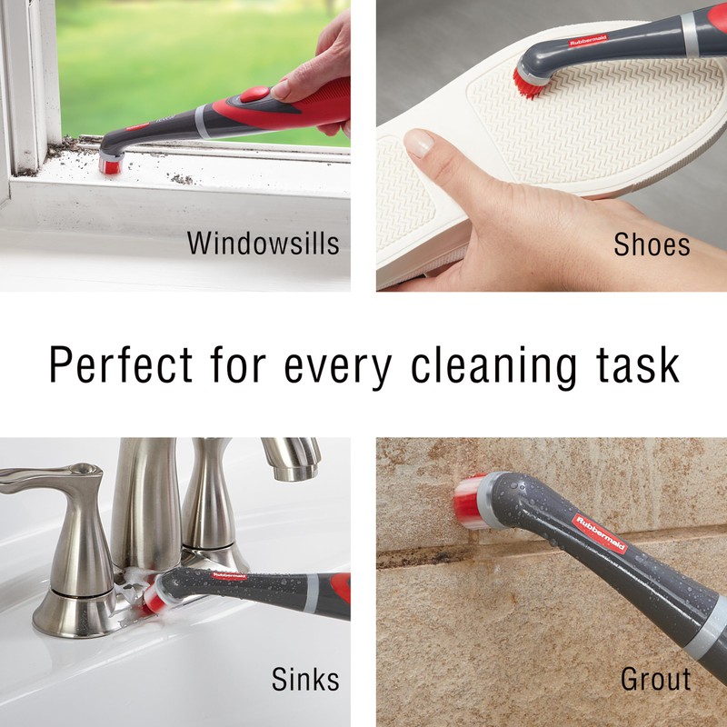 Rubbermaid Reveal Power Scrubber with Multi-Purpose Head, Cordless Electric Battery