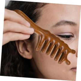 FOMIYES Wooden Wide Tooth Comb for Scalp Massage Handle Natural Wood Hair Comb for Curly and Straight Hair and Smooth for Scalp Care and Relaxation