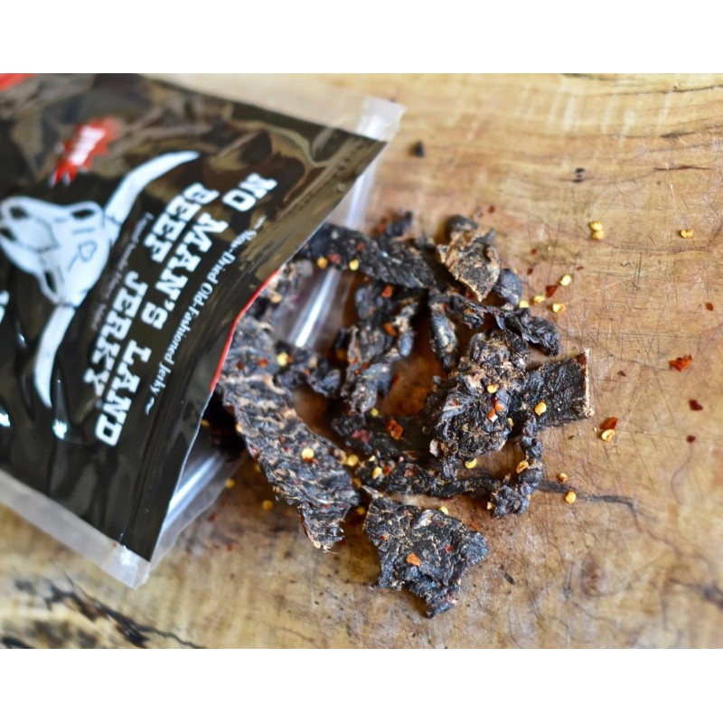 No Man's Land Jerky Beef Hot 3.0 oz (Pack of