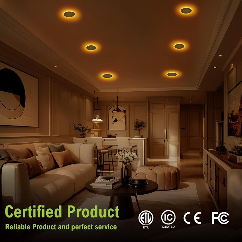 DAMINY 12 Pack 4 Inch 5CCT LED Recessed Light with