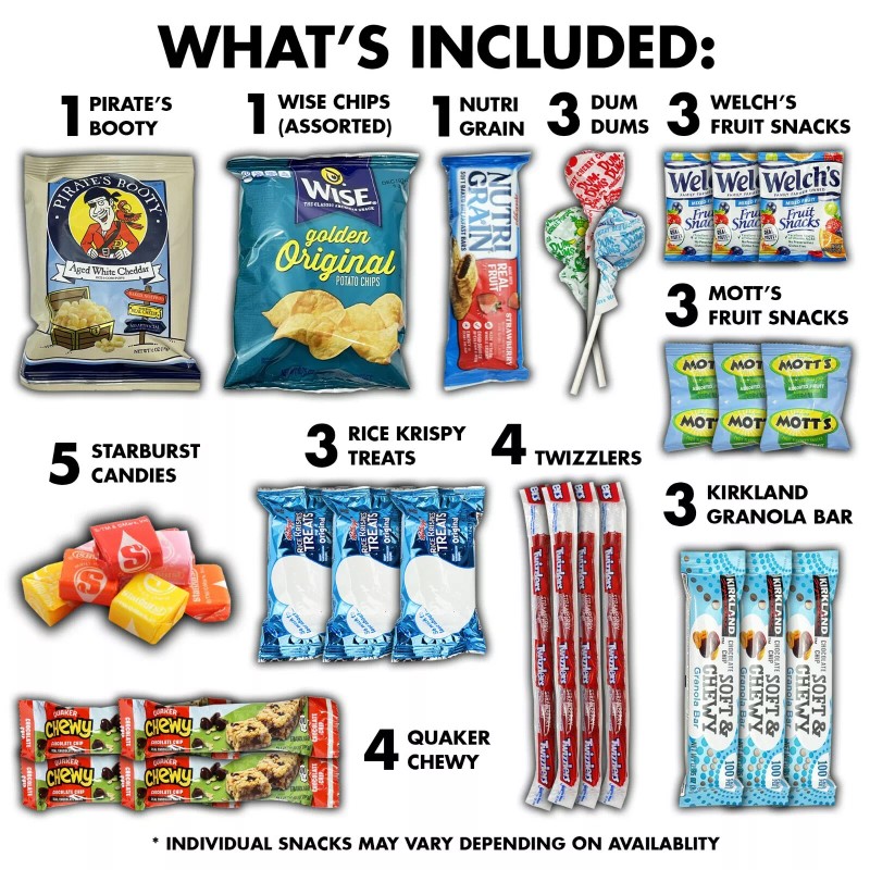 Fun Flavors Box Favorite Snack Box Cookies Candy Snack Circle