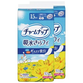 Charm Napp 【Bulk Buy】Absorption Sarafy Light Quantity, Wingless, 15cc, 19cm, 64-Pieces (32-Pieces x 2) (Urinary Absorption Napkin, Urinary Leakage Pad, Napkin Size)【For Light Urinary Leakage】