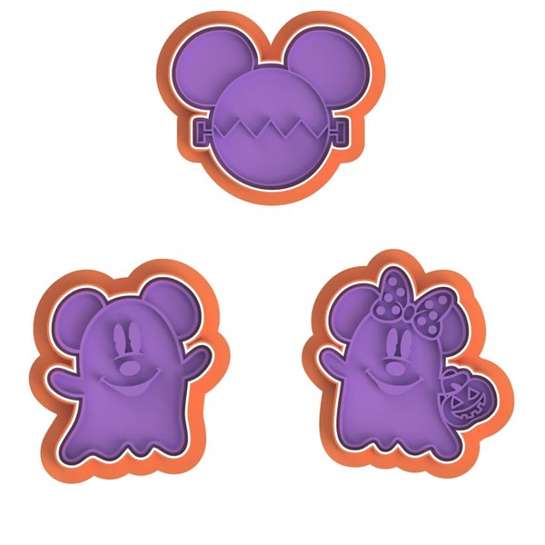 Micky Mouse Ghost Halloween Cookie Cutter & Stamp
