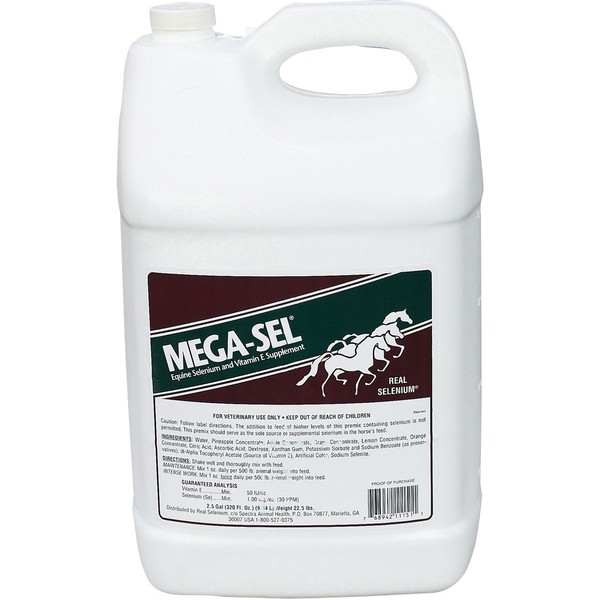 Spectra Animal Health Div 599840 Mega-Sel Liquid Formula for Horses, 2.5 Gallon