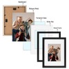 Golden State Art, 9X12 Black Photo Frame - Solid Wood