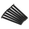 Merriway BH07454 (10 Pcs) Black Electrical Socket Screws Raised Countersunk