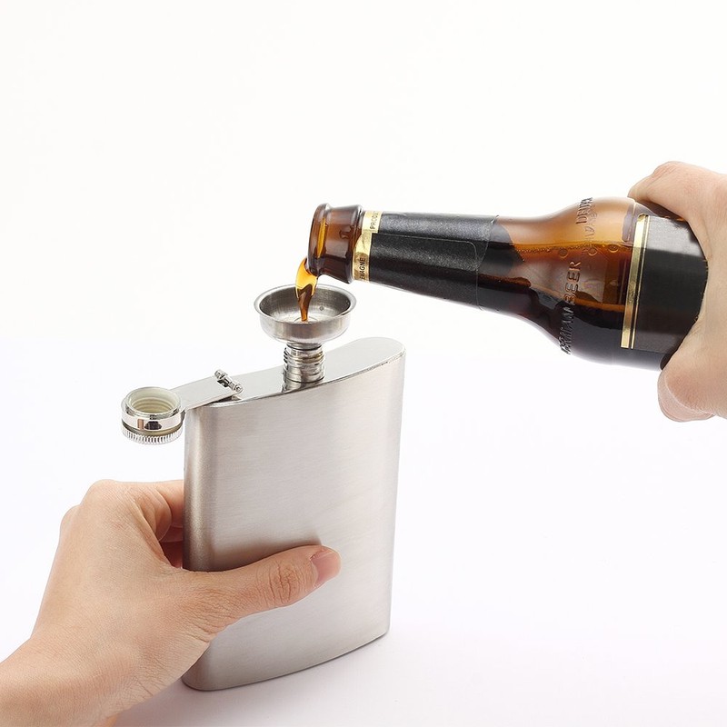 3 Pcs 8 oz Hip Stainless Steel Flask & Funnel