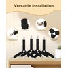 ASADAYS 2-Pack Bed Sheet Fasteners 4-Clip Adjustable Triangular Elastic Straps