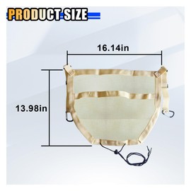 Car Purse Holder, Dog Car Barrier Between Seats, Mesh Net Pocket Storage Organizer, Car Interior Storage Accessories for Cars, SUVs and Trucks (Beige)