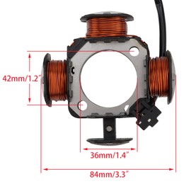 WOOSTAR 3 Coil 2 Wire Ignition Stator Magneto Replacement for Suzuki LTZ50 Quadsport Z50 2006-2010 2017-2018 ATV OEM 32101-43G00