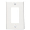 Leviton + 80601-W 1-Gang Decora/GFCI Device Wallplate + Midway Size