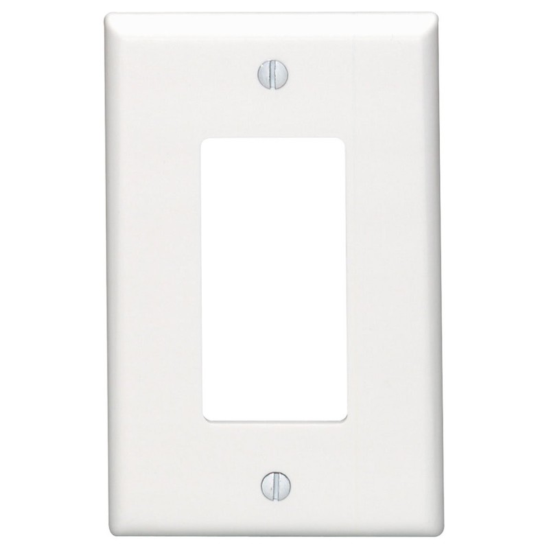 Leviton + 80601-W 1-Gang Decora/GFCI Device Wallplate + Midway Size