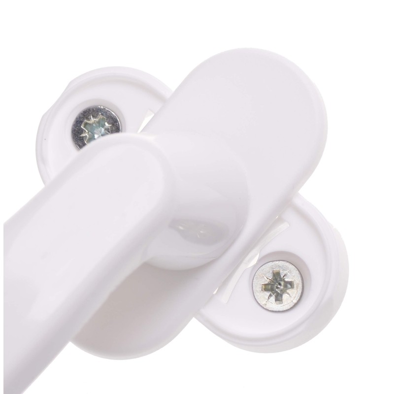 Aqbau® PVC window handle, white, 1 piece, window olive plastic