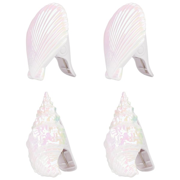 CAIRIAC Shell Conch Beach Towel Clips, Beach Chair Towel Clip,
