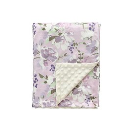 CREVENT Manta para bebé de para Cuna, Cochecito, moisés y Coche, Muy Suave y Bonita, Uvas Lavanda, 76 x 102 cm