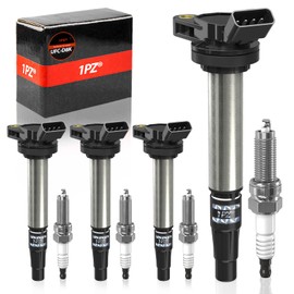 1PZ UFC-D8K Ignition Coil Pack UF596 and Iridium Spark Plugs 93501 Set of 4 Replacement for Toyota Prius Corolla Matrix V CT200H XD 1.8L L4 Compatible with 90919-02258