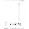 Westbrass Flat Head Toilet Kit with Round Handles, 1/2" IPS