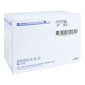 100 Jeringas De Plástico 3 Ml Sin Aguja Grado Médico Nipro