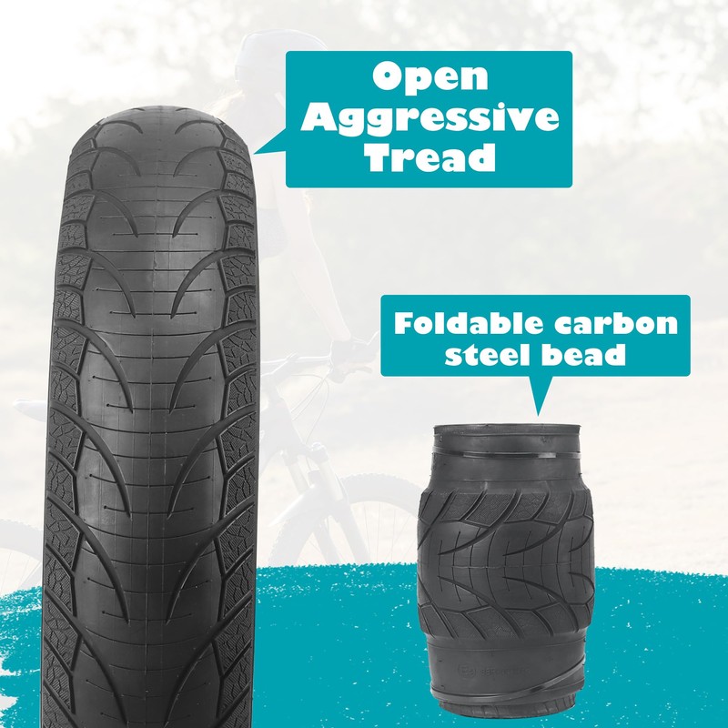 1/2 Pack Fat Tire for Ebike Mountain Snow Bike Heav1/2