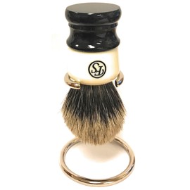 Top Badger Shaving Brush- FS Stripey- Knot Size 24mm - Comes with Free Stand