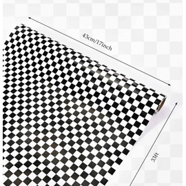 AVXINSOK Checkered Flag Wrapping Paper Roll 17 Inch x 33 Feet Black and White Race Car Wrapping Paper for Gifts Birthday Wedding Racing Party Gift Wrap Paper
