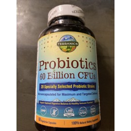 Terranics Probiotics with Prebiotics 60 Billion CFU 19 Strains 60 Capsules