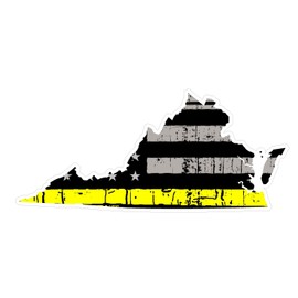 Virginia State (E46) Thin Yellow Line Dispatch Vinyl Decal Sticker Car/Truck Laptop/Netbook Window
