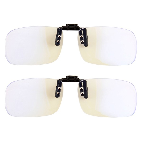 Gudzws - anteojos de Bloqueo con Filtro de luz Azul para Alivio de la tensión Ocular Digital y antideslumbramiento, Unidas a anteojos de Lectura o miopía, protegen la Salud de la Vista, Unisex, 2 pcs