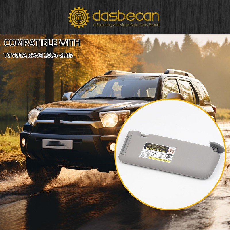 Dasbecan Left Driver Side Sun Visor Compatible with Toyota RAV4
