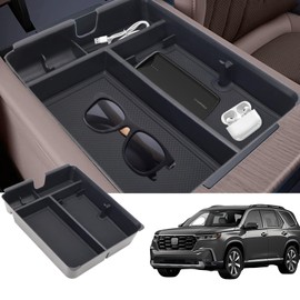 Center Console Organizer Tray – Compatible with 2023-2025 Honda Pilot, 2024-2025 Ridgeline & Passport – Armrest Storage Insert Tray & Interior Divider Accessories