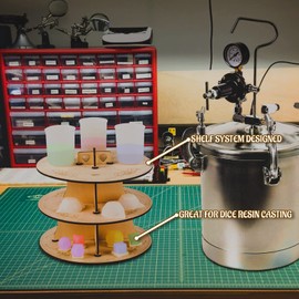 CZYY Pressure Pot Dice Rack Wooden Easy-Assemble Shelves, Pressure Pot Stand Perfect for Dice Making