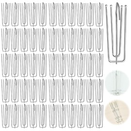 55 Pcs Gardinenhaken Metall,4 Zinken Pinch Vorhang Falte Haken,Faltenhaken Metall Duschvorhanghaken,Vorhanghaken aus Edelstahl,Vorhang Haken Metall zum Einhängen für Gardinen und Vorhangringe Schienen