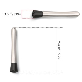 Luckious 304 Stainless Steel Ice Crushing Rod - Cocktail Ice Crusher and Milk Tea Lemon Smasher